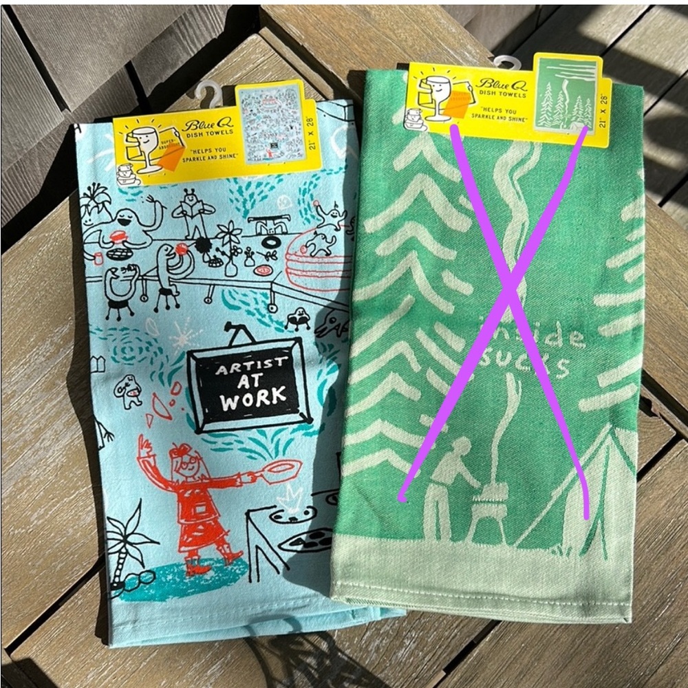 NWT! Blue Q dish towels